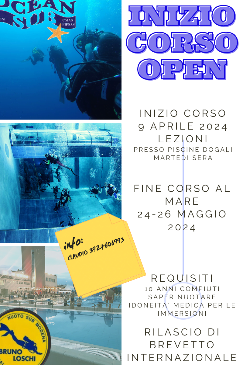 Al momento stai visualizzando Corso Subacquea Open